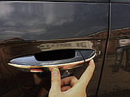 Хромированные плоские накладки на ручки (4 шт, нержавейка) для Volkswagen Passat B7 2012-2015 гг