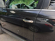 Хромированные Накладки на Ручки (4 шт., Нержавейка) Carmos, с кнопкой для Ауди Q7 2005-2015 гг