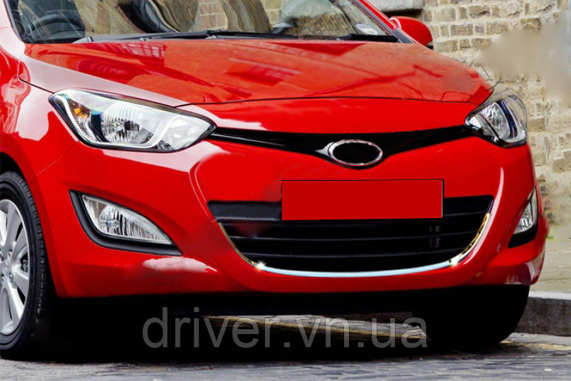 Обводка на решетку (нерж.) для Hyundai I-20 2012-2014 гг