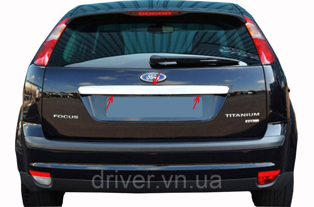Накладка на крышку багажника (SW, нерж.) для Ford Focus II 2008-2011 гг