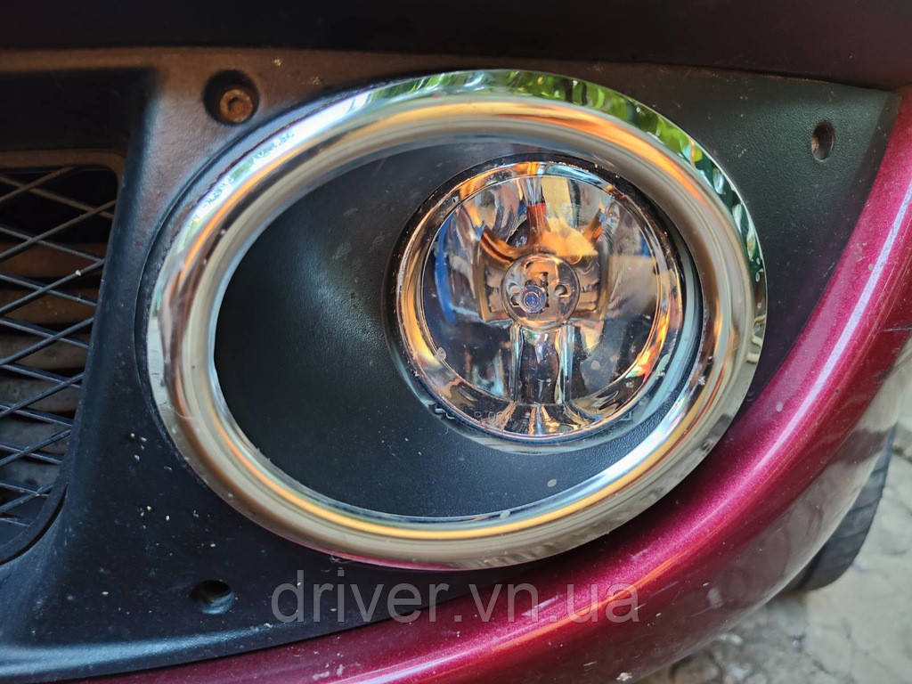 Накладки на противотуманки (2 шт, нерж) OmsaLine - Итальянская нержавейка для Fiat Doblo I 2005-2010 гг