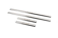 Накладки на дверные пороги Carmos из нержавейки (4 шт.) для Chevrolet Aveo T250 2005-2011 гг