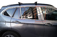 Накладки на дверные стойки из нержавеющей стали 6 шт. для BMW X1 E-84 2009-2015 гг