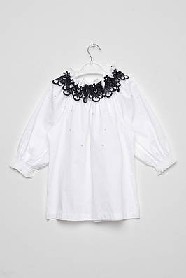 Блуза підліткова для дівчинки білого кольору р.M 187556T Безкоштовна доставка