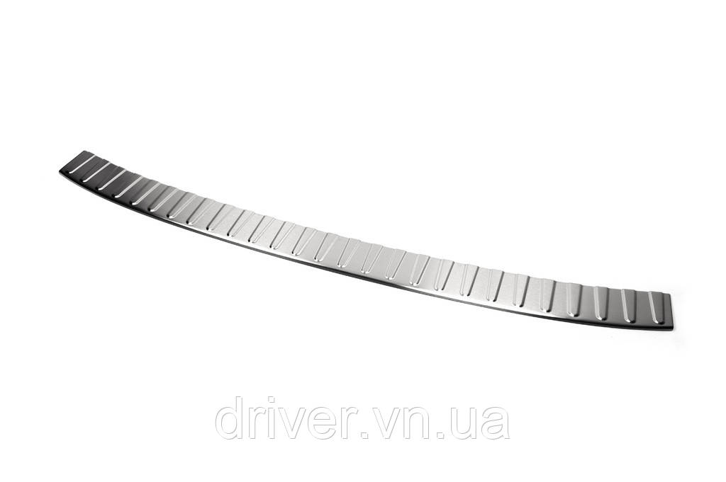 Накладка на задний бампер OmsaLine (нерж.) Матовый оттенок для Ford Custom 2013-2022 гг