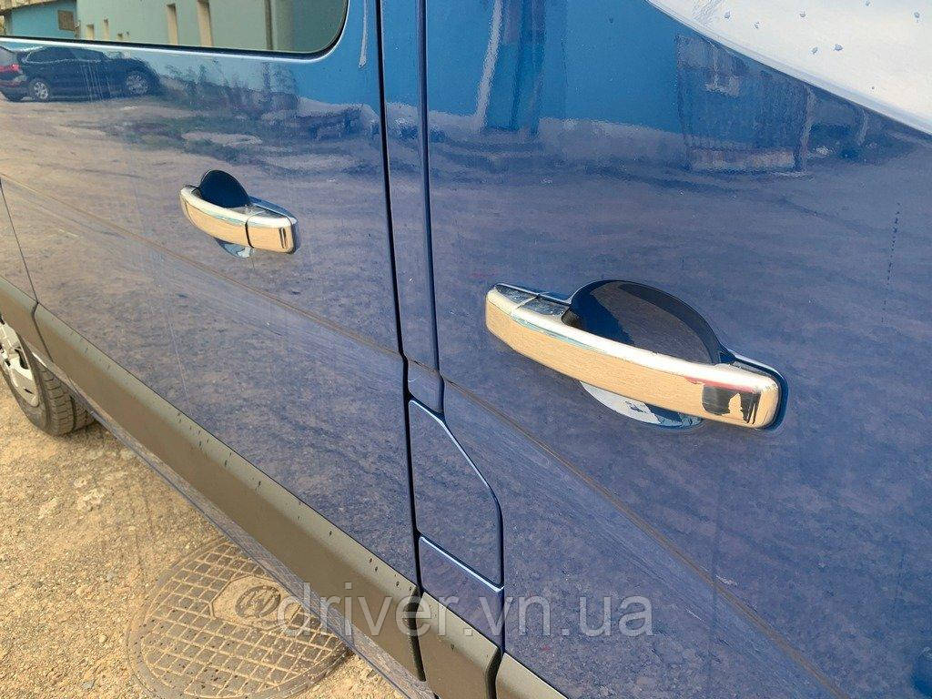 Накладки хромированные на ручки (4шт, пластик) Opel Vivaro 14-/Movano 10-/Renault Trafic 14-/Master 11-/Nissan, фото 1