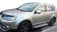Боковые Подножки Allmond Grey (2 шт., Алюминий) для Mitsubishi Outlander 2006-2012 гг