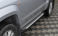 Боковые пороги Line (2 шт., алюминий) для Volkswagen Amarok 2010-2022 гг