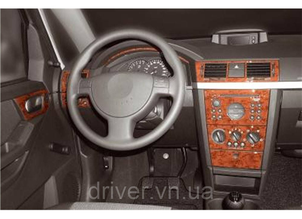 Накладки на Панель Приборов Карбон для Opel Meriva 2002-2010 гг, фото 1