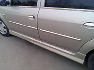 Боковые пороги (грунтованные под покраску) для Dacia Logan I 2005-2008 гг