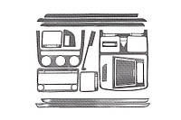 Накладки на Панель Приборов Карбон для Volkswagen Golf 5 2003-2009 гг