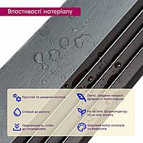 Рейка декоративна PS 2900х160х11мм Сіре дерево з чорним SW-00002149-, фото 4