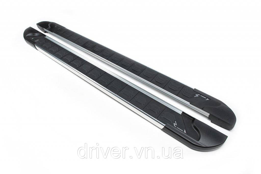 Боковые пороги RedLine V1 (2 шт., алюминий) для Ауди Q7 2005-2015 гг