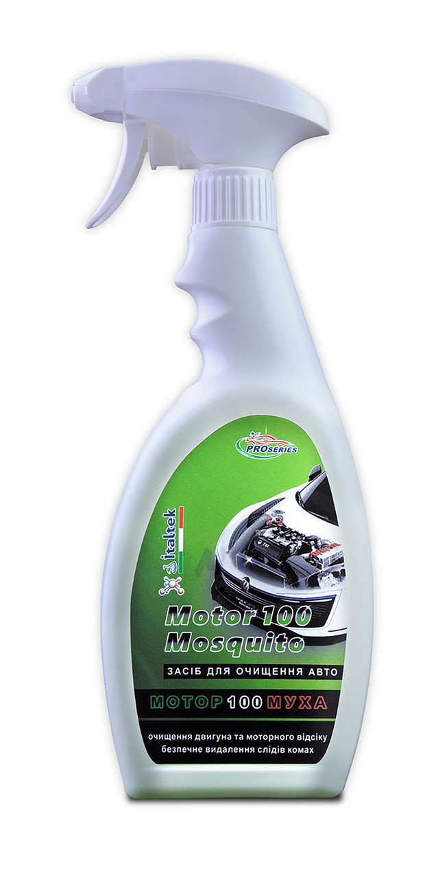 Засіб 2в1 для видалення комах та мийки двигуна Italtek Motor100 Mosquito 500 мл