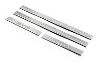 Накладки на пороги OmsaLine (4 шт, нержавейка) для Volkswagen Jetta 2006-2011 гг