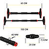 Турнік розсувний Cornix Pro 67-100 см XR-0283 Black/Red, фото 10