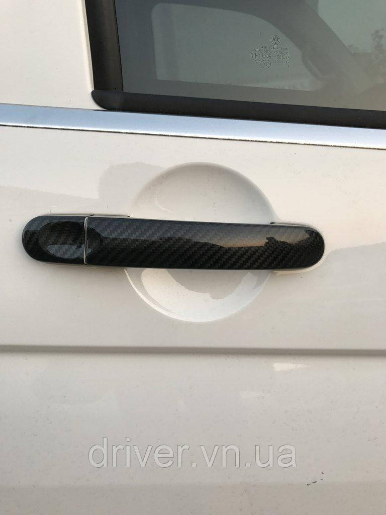 Накладки на ручки (натуральный карбон) 4 ручки для Volkswagen T6