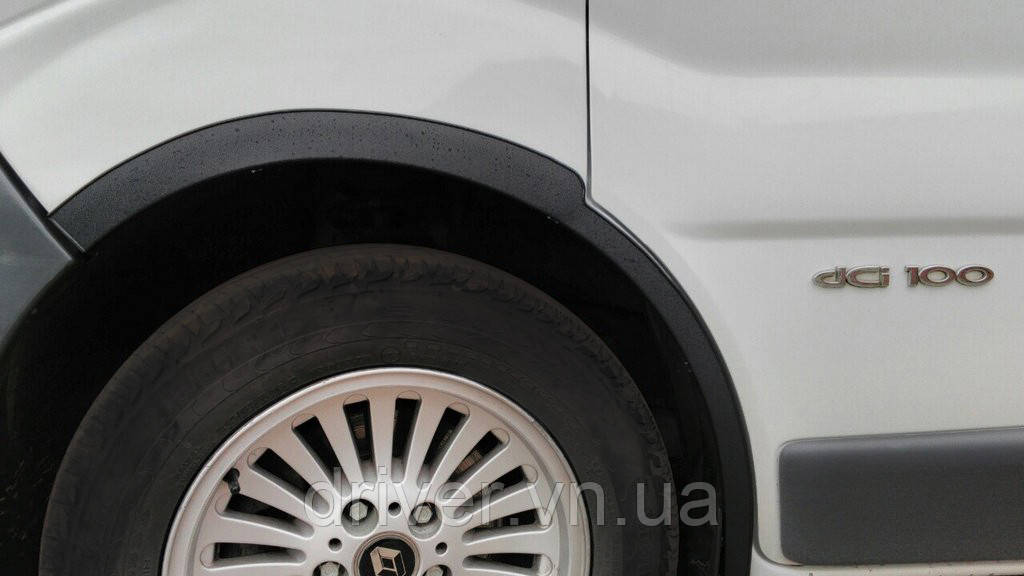 Накладки на колесные арки (4 шт, черные) 2001-2007, черный пластик для Opel Vivaro