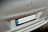 Планка над номером широкая (нерж) OmsaLine - Итальянская нержавейка для Mercedes Vito/V-class W447 2014- гг, фото 4