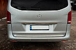 Планка над номером широкая (нерж) OmsaLine - Итальянская нержавейка для Mercedes Vito/V-class W447 2014- гг, фото 5