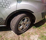 Расширители арок (6 шт, черные) для Ford Custom 2013-2022 гг