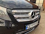 Накладки на решетку 2014-2020 (5 шт, BlackChrome) для Mercedes Vito/V-class W447 2014- гг, фото 4