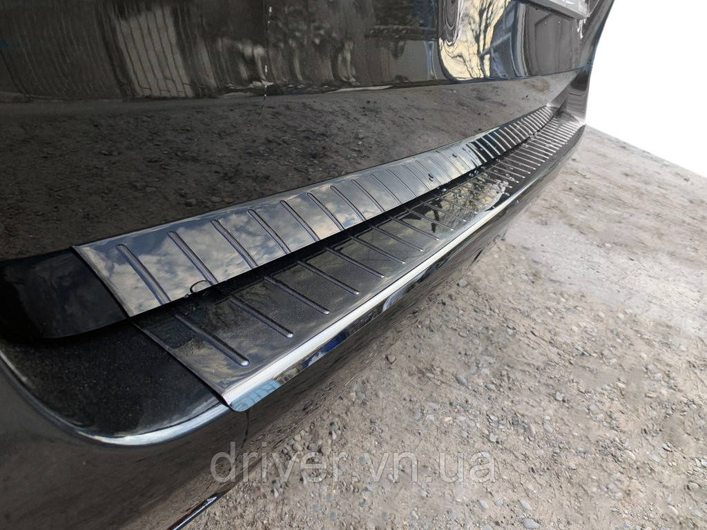 Накладка на задний бампер OmsaLine Черный Хром (нерж) для Mercedes Vito/V-class W447 2014- гг