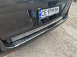 Накладка на задний бампер OmsaLine Черный Хром (нерж) для Mercedes Vito/V-class W447 2014- гг, фото 4