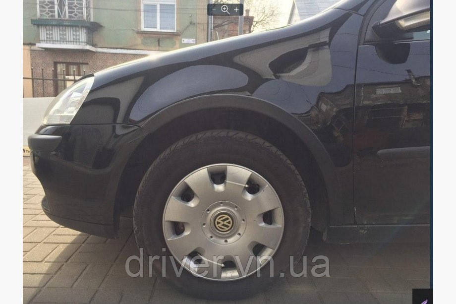 Накладки на арки (4 шт, черные) для Volkswagen Golf Plus