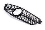 Передняя решетка Diamond Black для Mercedes C-class W204 2007-2015 гг, фото 4