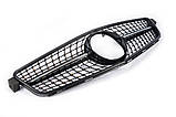 Передняя решетка Diamond Black для Mercedes C-class W204 2007-2015 гг, фото 5