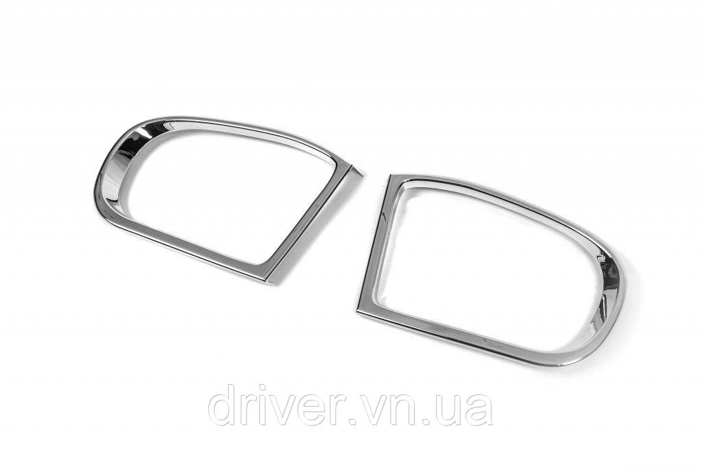 Ободки на зеркала (2 шт, пласт) для Mercedes C-class W203 2000-2007 гг