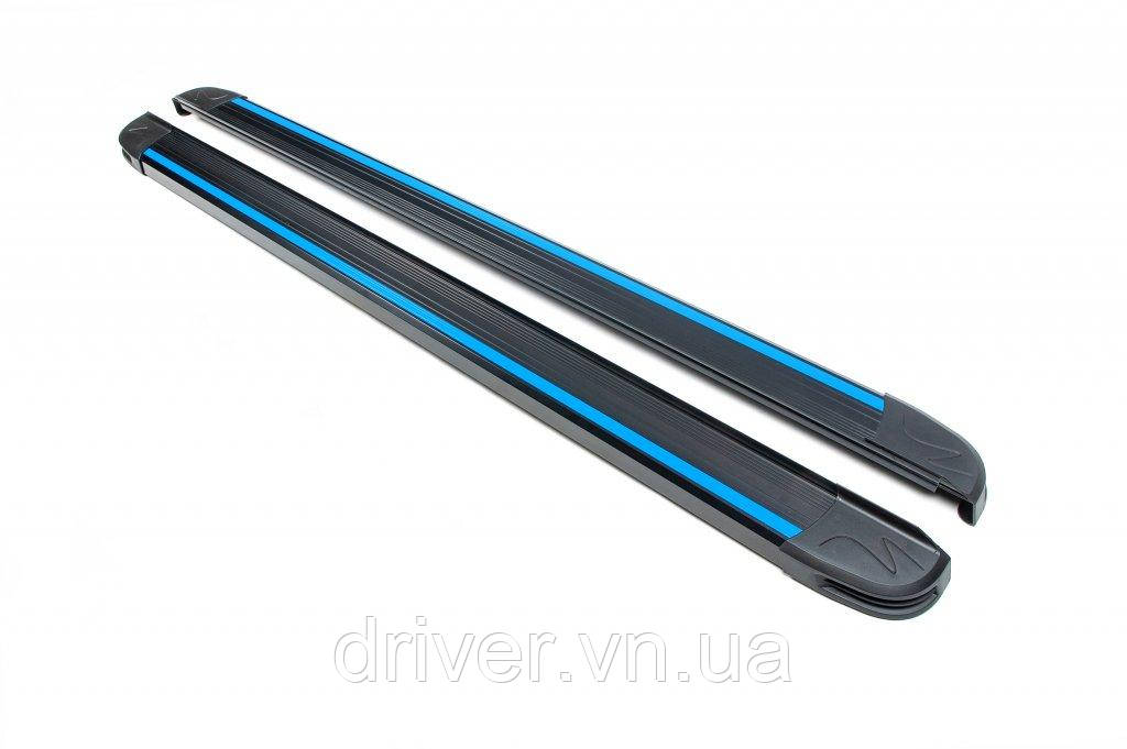 Боковые пороги Maya Blue (2 шт., алюминий) Короткая база для Mercedes Citan 2013- гг