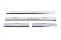 Накладка на Пороги Carmos (Нержавейка) V-1 4 накладки на пороги с надписью V-1 для Mazda 3 2003-2009 гг