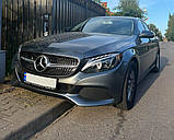 Передняя решетка Diamond Silver 2014-2018, без камеры для Mercedes C-сlass W205, фото 6