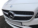 Передняя решетка Diamond Silver 2014-2018, без камеры для Mercedes C-сlass W205, фото 8