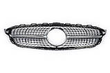 Передняя решетка Diamond Silver 2014-2018, без камеры для Mercedes C-сlass W205, фото 11