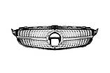 Передняя решетка Diamond Silver 2018-2025, с камерой для Mercedes C-сlass W205, фото 3
