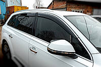 Ветровики с хромированным молдингом (4 шт, HIC) для Ауди Q7 2015- гг