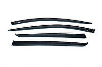 Ветровики с хромированным молдингом (4 шт, HIC) для Kia Sportage 2015-2021 гг