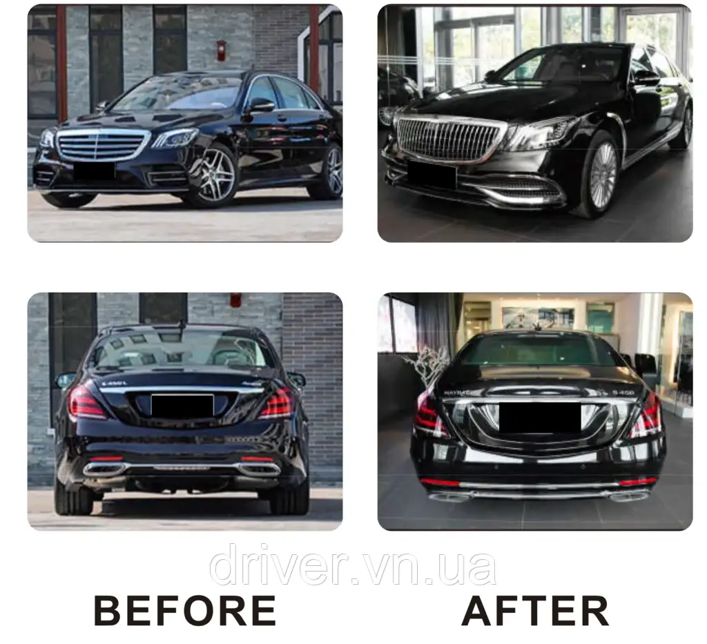 Комплект рестайлинга на Maybach (с оптикой) для Mercedes S-сlass W222
