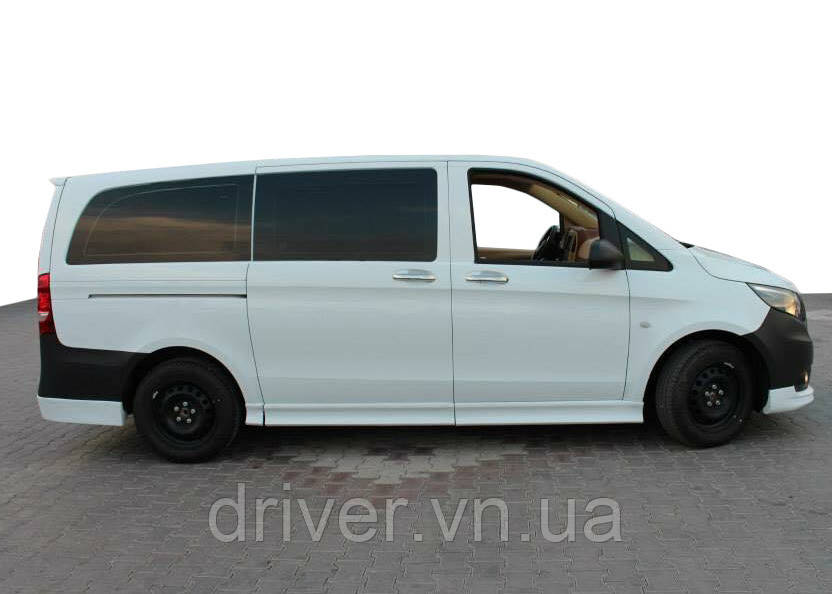 Боковые пороги (под покраску) Short/Long, 1 сдвижная дверь для Mercedes Vito/V-class W447 2014- гг