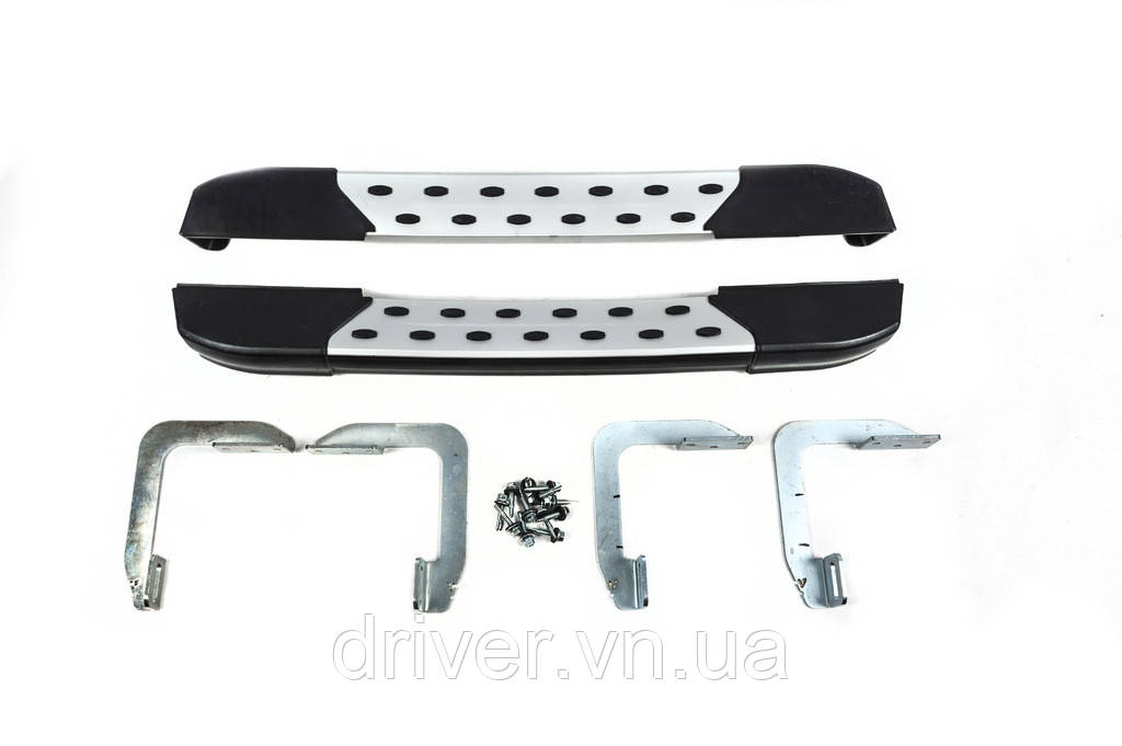 Боковые пороги DOT-Line за колесом (2 шт., алюм.) Long для Mercedes Sprinter W906 2006-2018 гг