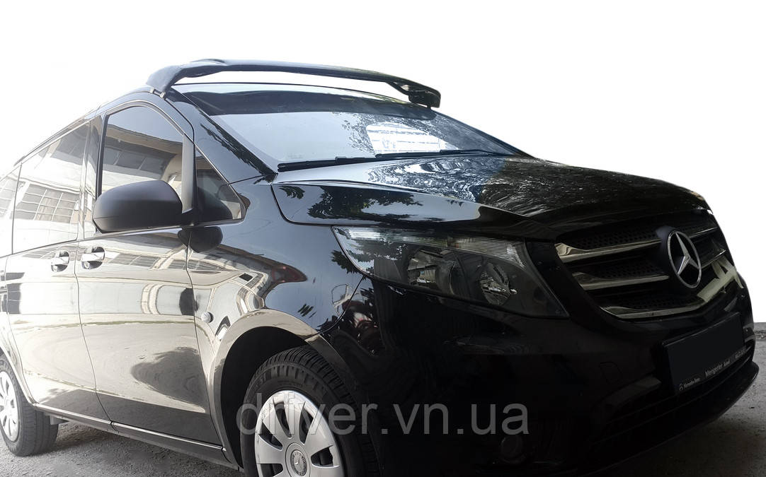 Козырек на лобовое стекло (черный глянец, 5мм) для Mercedes Vito/V-class W447 2014- гг
