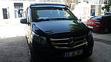 Козырек на лобовое стекло (черный глянец, 5мм) для Mercedes Vito/V-class W447 2014- гг, фото 4