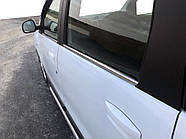 Окантовка окон Нержавеющая сталь (4 шт.) OmsaLine - Итальянская Нержавейка для Dacia Lodgy 2012-2022 гг