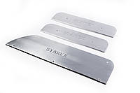 Накладки на пороги Carmos (3 шт, нержавейка) для Hyundai H200, H1, Starex 1998-2007 гг