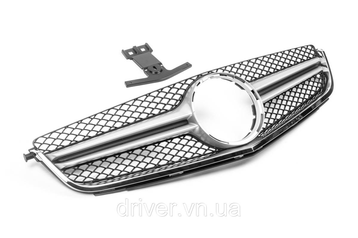 Передняя решетка AMG Silver (для C63) 2012-2015 для Mercedes C-class W204