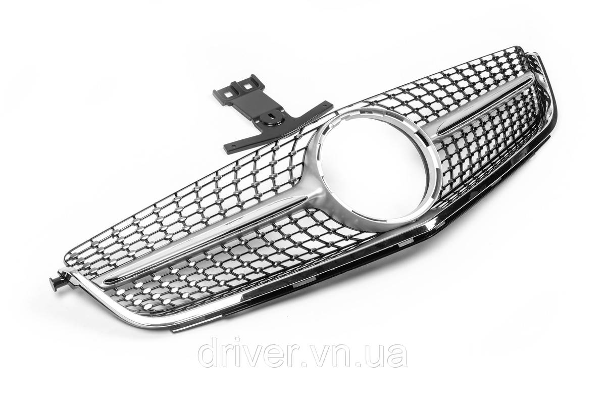 Передняя решетка Diamond Silver (для C63) 2012-2015 для Mercedes C-class W204