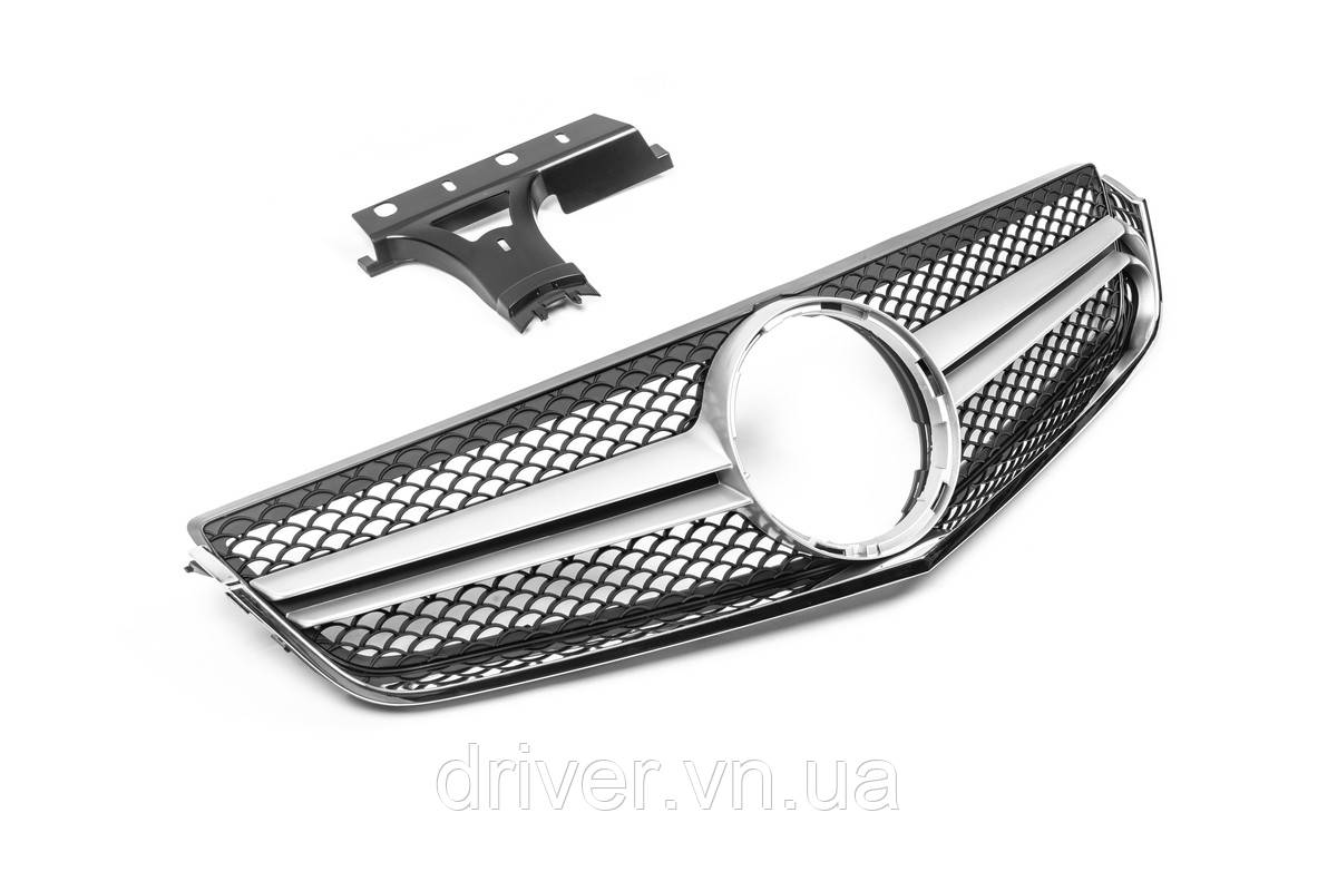 Передняя решетка (2009-2013, AMG Silver) для Mercedes E-сlass coupe C207